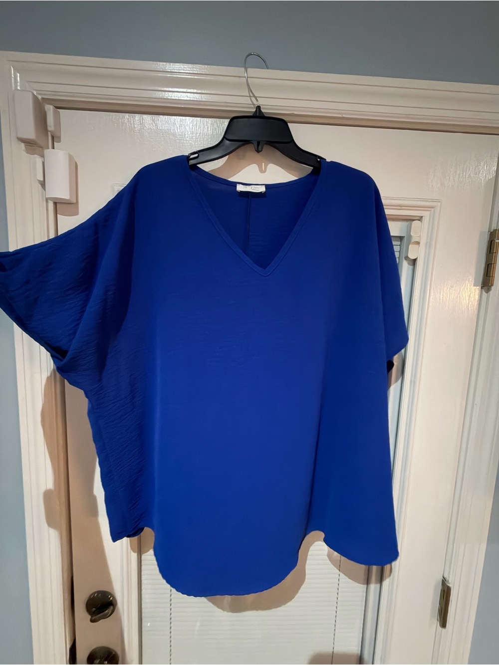 Women’s V-Neck Blouse in Royal Blue